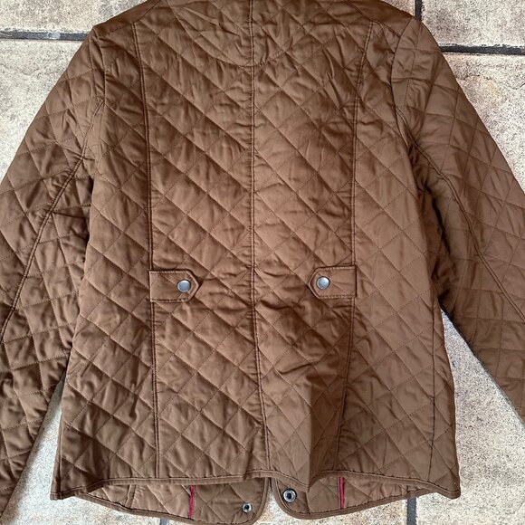 Merona Women's Brown Quilted Coat Jacket Shacket Size Small - Picture 7 of 7
